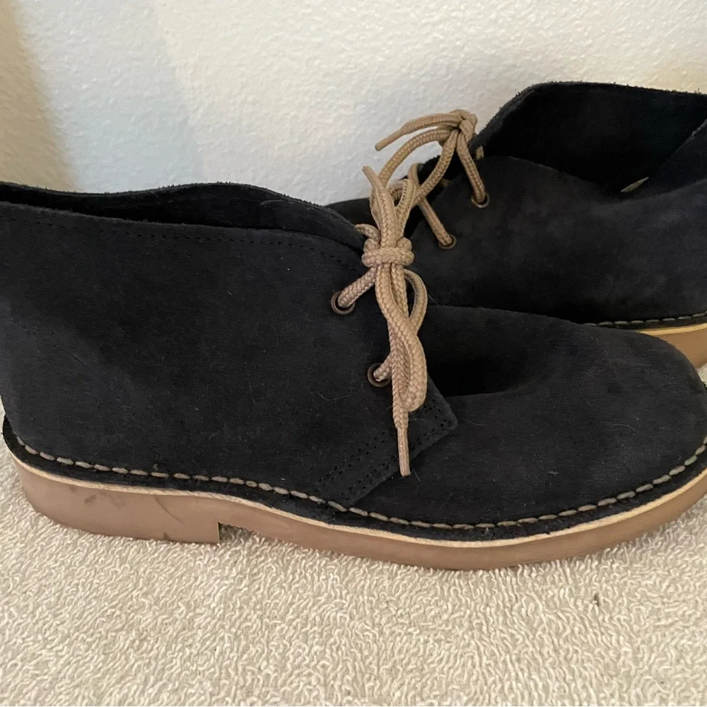 Roamers Genuine Suede Leather Chukka Desert Lace Up Shoes Navy Blue Mens: 4